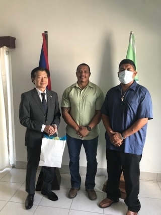 Courtesy call on Mayor of Corozal Town