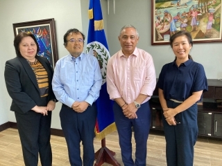 Courtesy call on Prime Minister Briceño by Ambassador Shirakata
