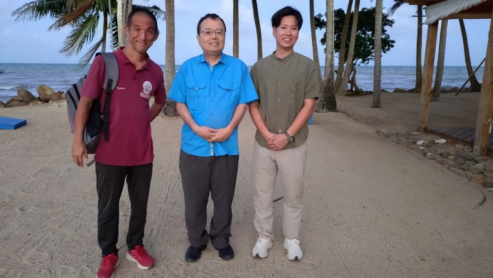 JOCV Mr. Nakadai, Ambassodor Shirakata  and JOCV Mr. Katsumata 
